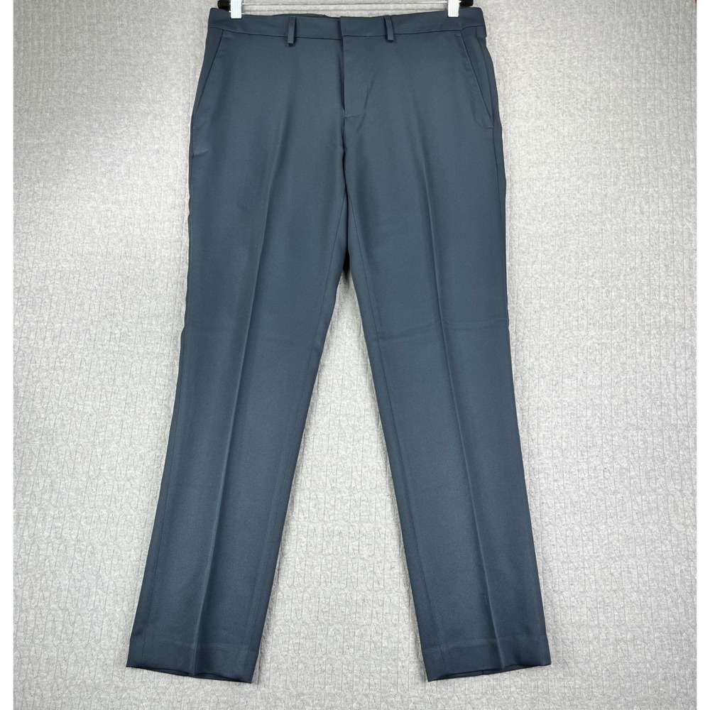 New Louis Raphael Dress Pants Men 34x30 Indigo Skinny Fit Stretch Gabardine